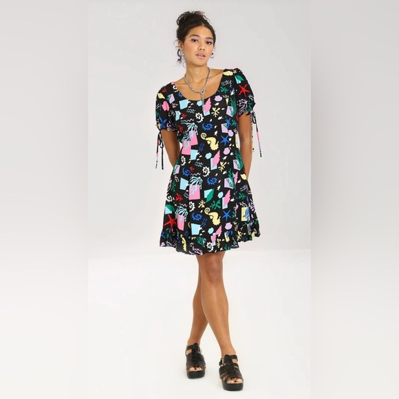 Hell Bunny Viscose Mini Dress SZ XS - Picture 2 of 9